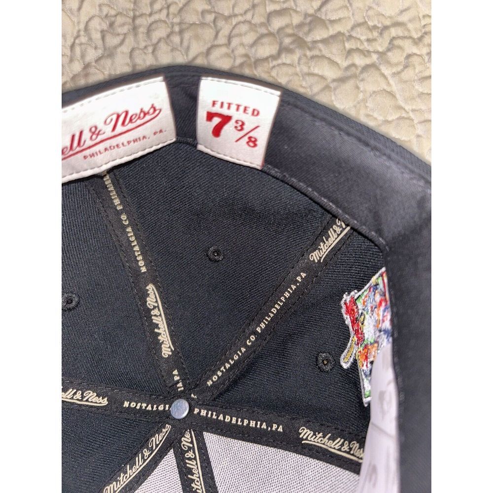 2023 Topps Lids x Mitchell & Ness Los Angeles Dodgers Fitted Hat Cap 7 3/8 Black - Picture 5 of 6